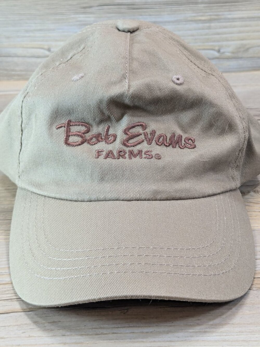 Bob Evans Farms Promotional Hat Tan / Brown Embroidered Vernon Graphics